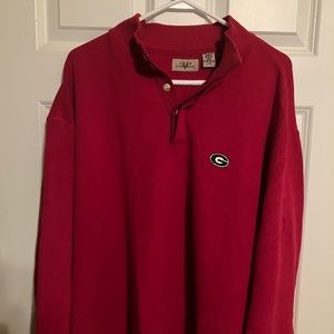 Georgia Bulldogs button collar sweater XXL